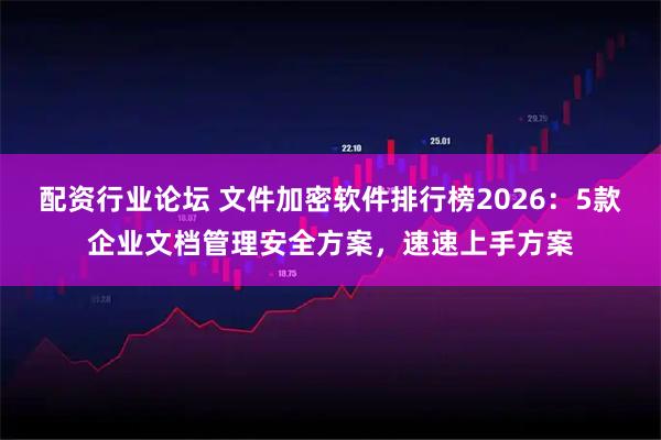 配资行业论坛 文件加密软件排行榜2026：5款企业文档管理安全方案，速速上手方案